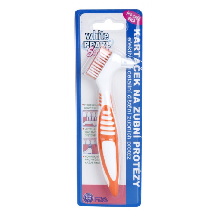 WHITE PEARL Smile Denture зубна щетка для чистки протезов