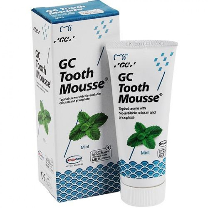 GC Tooth Mousse Mint ремінералізуючий крем для чутливих зубів без фтору, 35 мл
