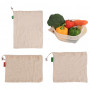 Многоразовая хлопковая сумка для покупок, хранения фруктов и овощей, S