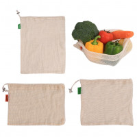 Многоразовая хлопковая сумка для покупок, хранения фруктов и овощей, M