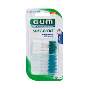 GUM SUNSTAR Soft-Picks чрезвычайно гибкие зубочистки с тонким резиновым наконечником 40шт.