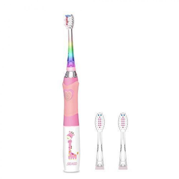 SEAGO SG-977 Детская ультразвуковая зубная щетка, розовая
