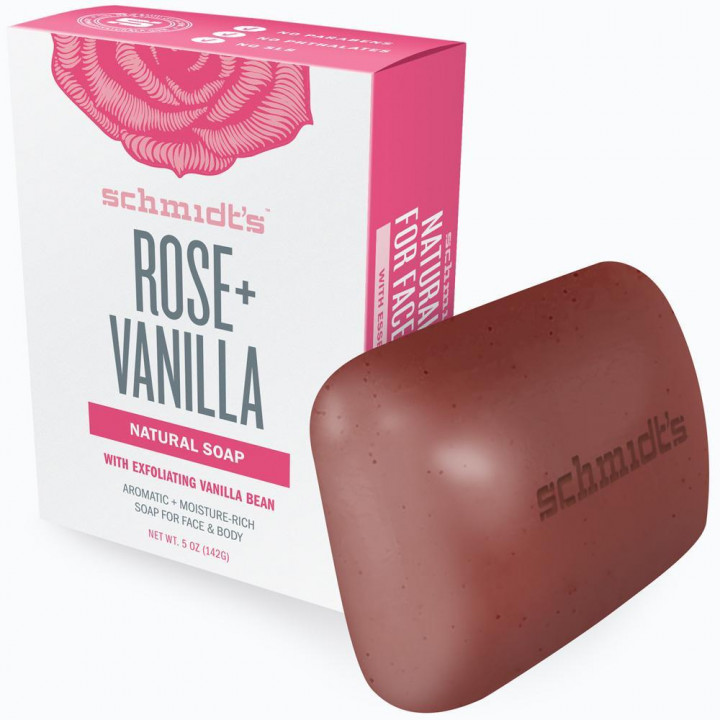 Schmidt's Rose + Vanilla натуральное твердое мыло 142гр.